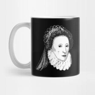 Queen Elizabeth I Black and White Mug